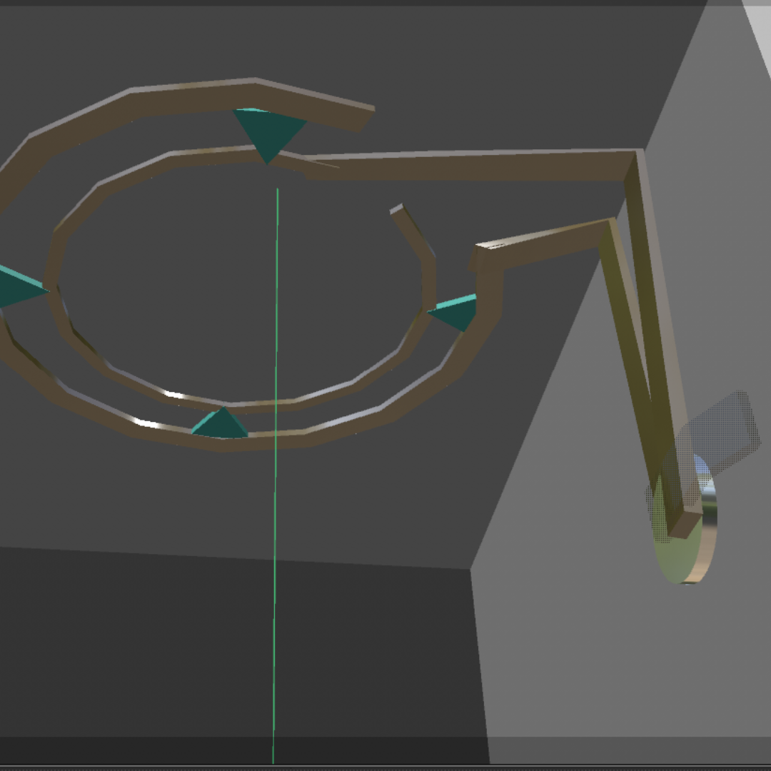 Here is an overview of the fully finished circle for the display shelf, featuring four LEDs and a switch that can be moved around, as it is taped with duct tape. The switch should be designed to function easily with this circuit. 